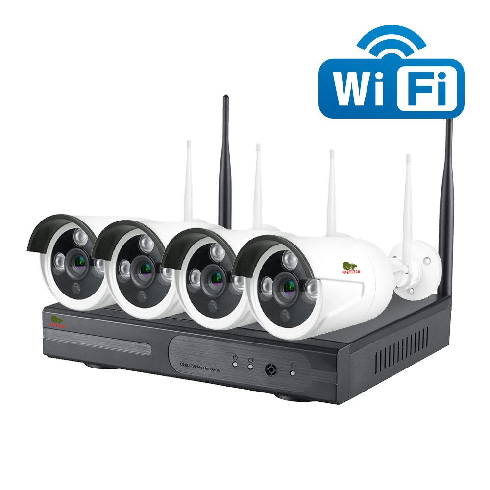 2.0MP Vonkajší Set Wi-Fi IP-39 4xCAM + 1xNVR (v2.0)
